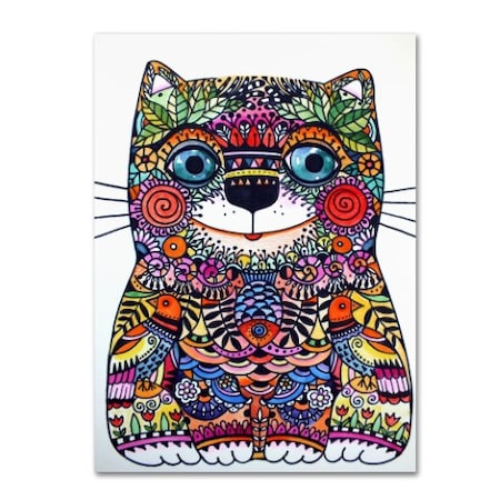 Oxana Ziaka 'Colorful Happy Cat' Canvas Art,18x24